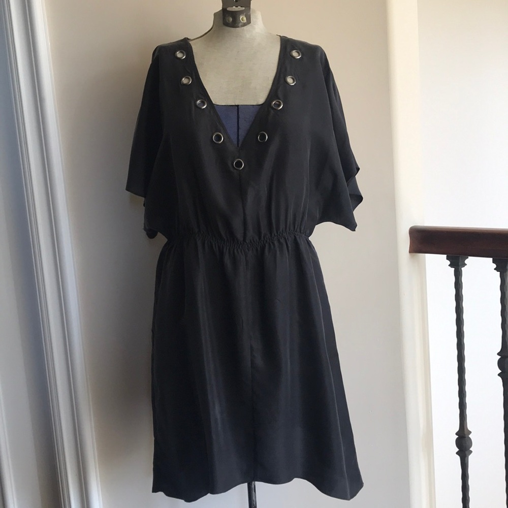 gf - Gianfranco Ferre Black Silk Dress - Size S